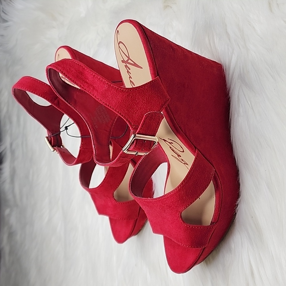 American Rag Rochelle Red Sandal Wedges - New In Box - Picture 12 of 16